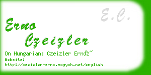 erno czeizler business card